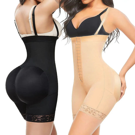 High Waisted Body Pants Crotch Zipper Tummy Lifting Pants Waist Trimming Shapewear Bodysuit Enhancement - Lootquake