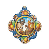 Adorno navideño del Arca de Noé, esculpido y pintado a mano por G. DeBrekht - Decoración navideña para la Natividad - 6102517