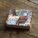 Eagle Wooden Cork Coasters Gift Set of 4 by Nature Wonders - Nature Wildlife Decor  - 95219C-S4