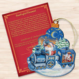 Christmas Train Wooden Ornaments by G. DeBrekht - Christmas Santa Snowman Decor - 8112180