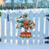 Carousel Elephant Christmas Holiday Door Decor by G. DeBrekht - Carousel Holiday Decor - 8114043H