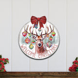 Welcome Christmas Front Door Welcome Sign, Wooden Front Porch Decor by G. Debrekht Christmas Decor - 933118H