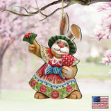 Mamie Bunny Wooden Ornaments Easter by G. DeBrekht - Easter Spring Decor - 8154421