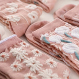 6 pares de calcetines con estampado floral, cómodos y suaves, para mujer.