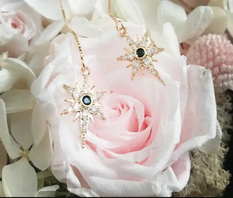 Gold-Plated Zircon Devil Eye and Star Cross Necklaces - Lootquake