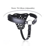 Leather Men's Chastity Belt with Cock Cage, Adult Toy - Lootquake