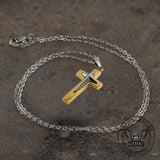 4 Pointed Star Cross Stainless Steel Christian Necklace