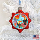 Adorno de cristal Amarante del Monte Rushmore de G. DeBrekht - Decoración navideña costera - 775483