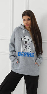 Women's Fashionable Casual Printed Long Sleeved Sweatshirt - Lootquake