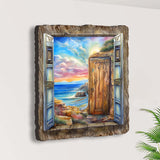Coastal Serenity Window Wall Art by G. DeBrekht Coastal Decor - 8492106W