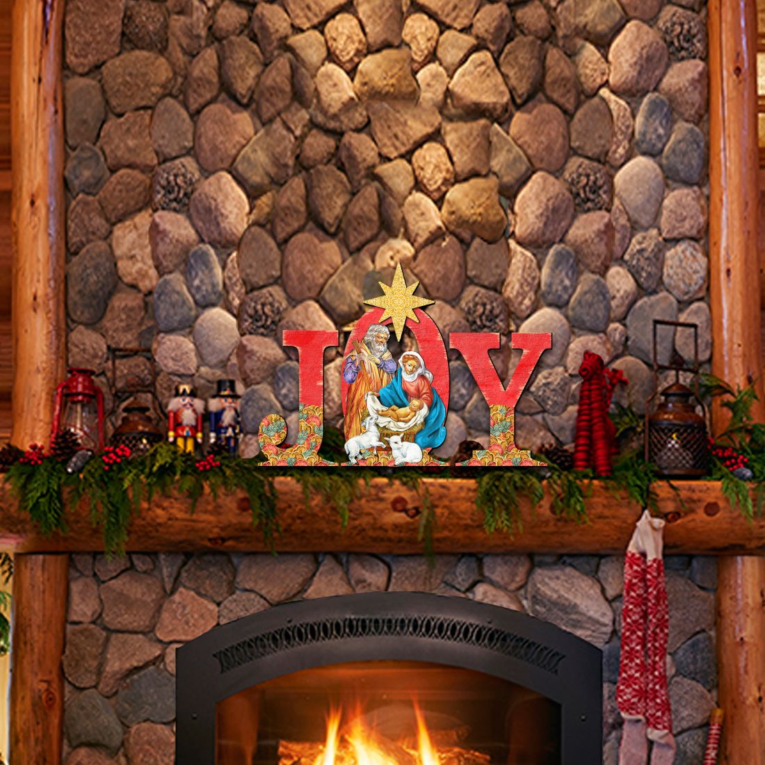 Decoración navideña para puerta de la Natividad Regal Joy de G. DeBrekht - Decoración navideña - 8121456H