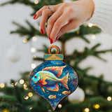 Holiday Coastal Ornaments - Exotic Fish Wooden Ornaments by G. Debrekht Coastal Holiday Decor - 8688179