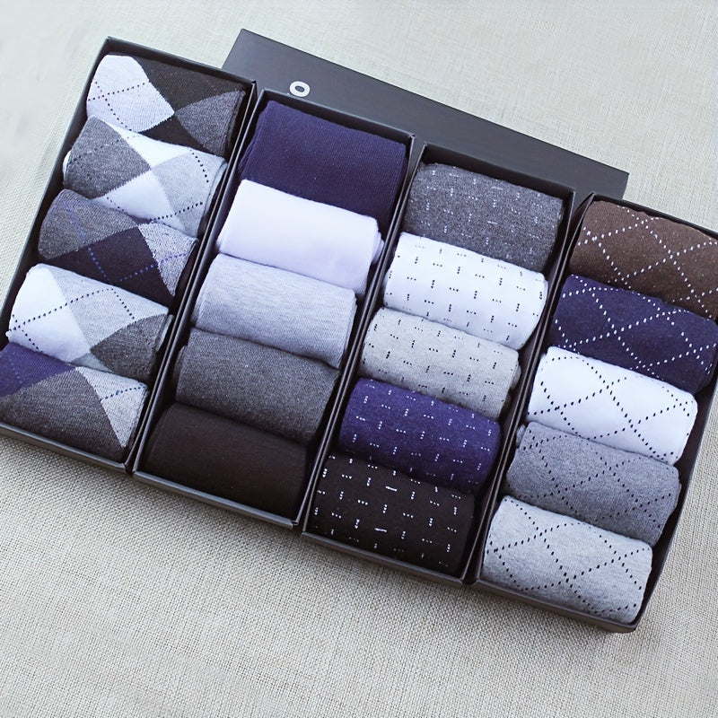 5 paires de chaussettes mi-mollet tendance ultra-confortables pour hommes - Respirantes, évacuant l'humidité, douces et extensibles pour une utilisation en extérieur en toutes saisons - Chaussettes décontractées unisexes pour un confort quotidien