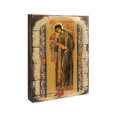 Icono religioso cristiano sagrado de madera bañado en oro de San Gabriel Arcángel - Decoración inspiradora - 85041