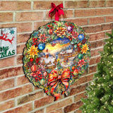 Christmas Wreath Holiday Door Decor by G. Debrekht - Christmas Decor - 8652802H