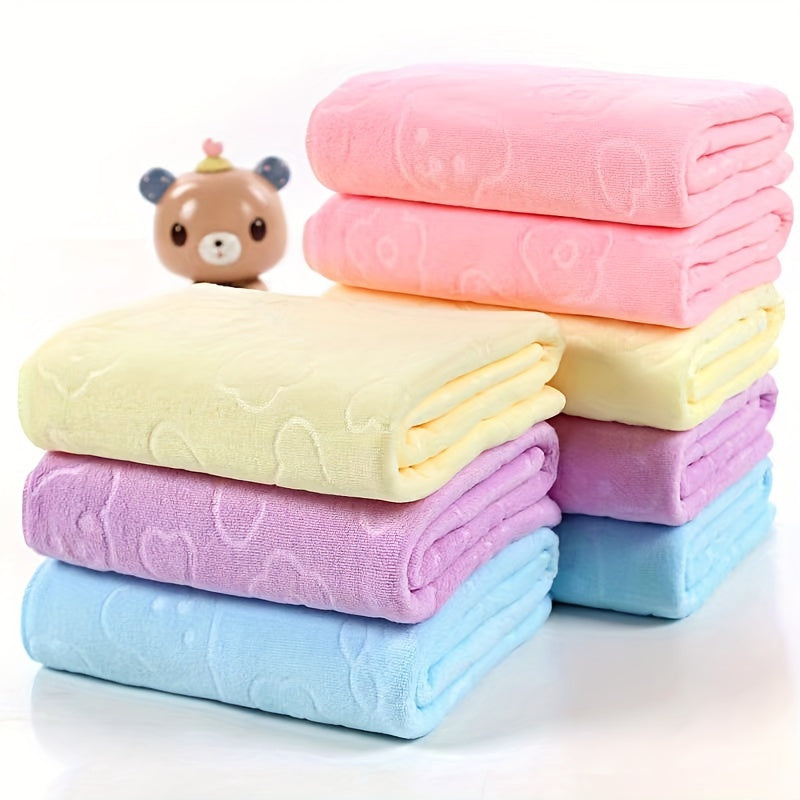 Serviette de bain et couverture ultra-douces en polyester pour animaux de compagnie - Serviette de bain très absorbante à séchage rapide pour le toilettage, le séchage et le sommeil - Serviettes durables pour chiens et chats - 70 x 140 cm