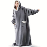 1pc Super Soft Hoodie Wearable Blanket for Adults with Big Pocket - Perfect for Christmas Parties and Cozy Nights In