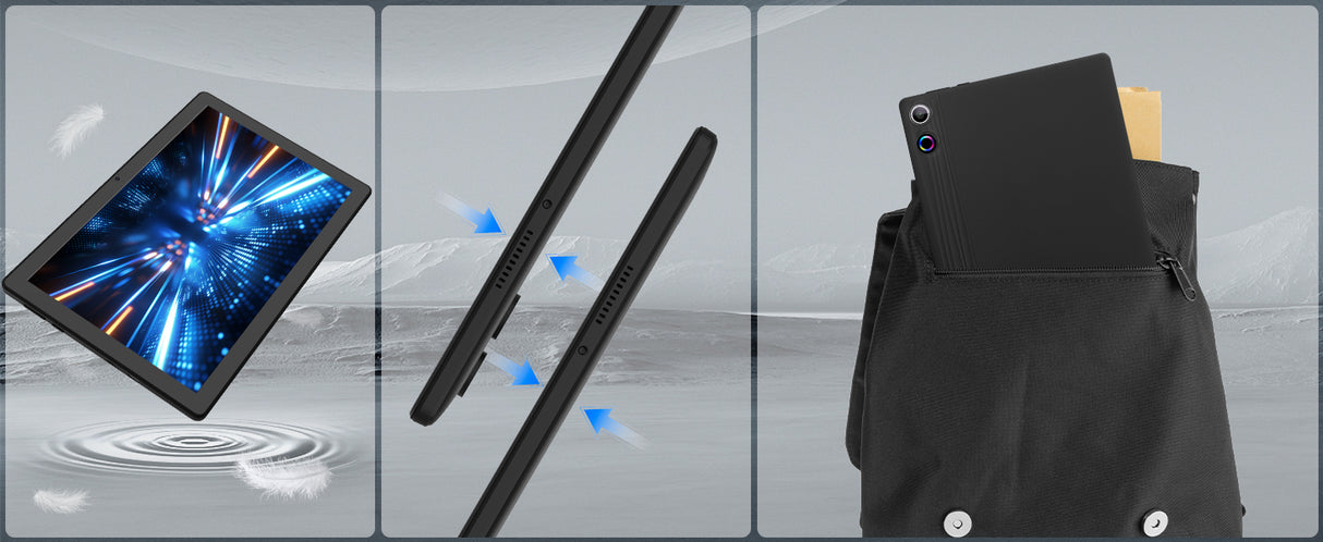 Tableta Android A10L de 10 pulgadas, 12 GB de RAM, 64 GB de ROM, pantalla táctil IPS HD con teclado, estuche, ratón y lápiz óptico, kit de tableta 8 en 1