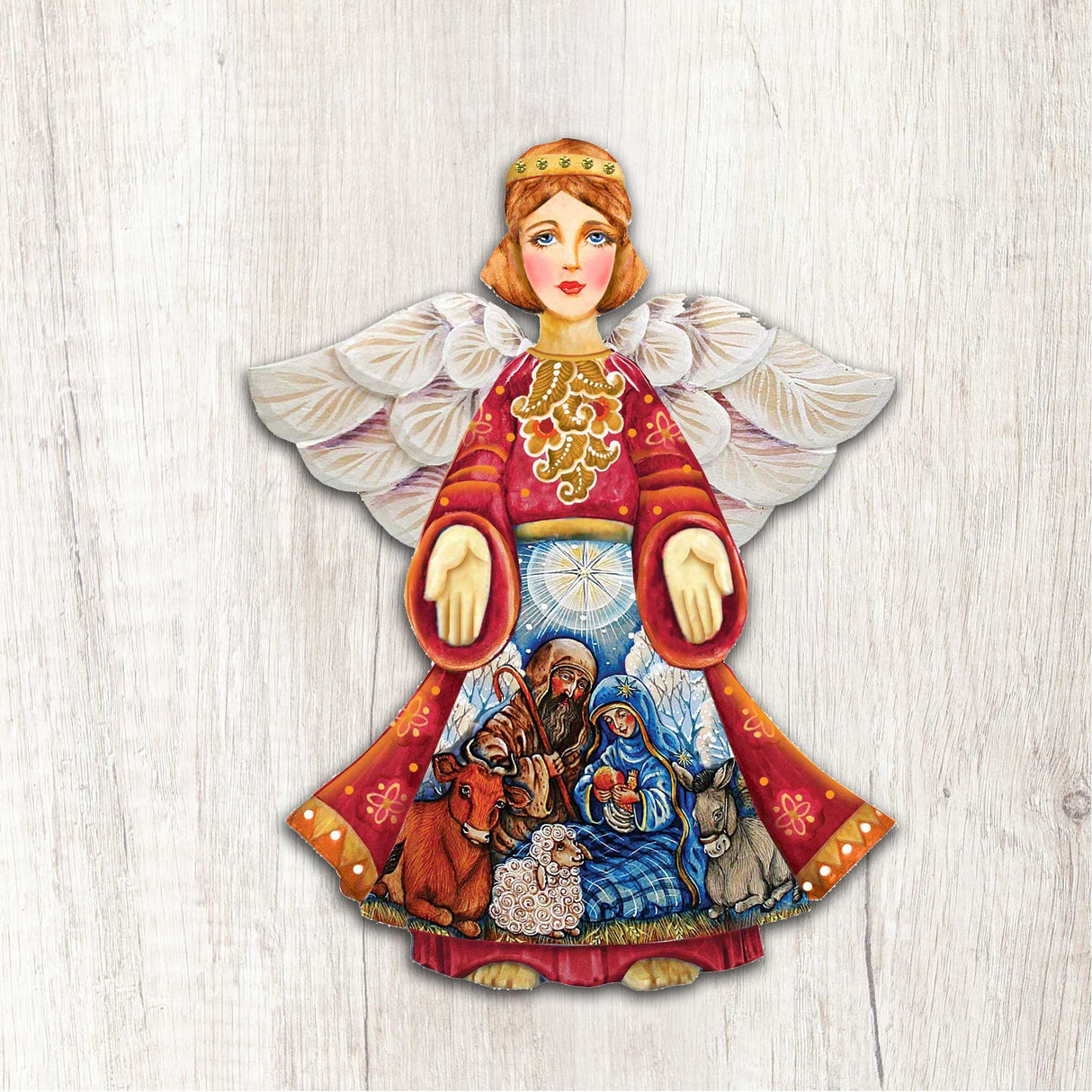 Nativity Christmas Angel Nativity Door Decor by G. DeBrekht - Nativity Holiday Decor - 8152722H