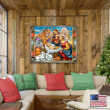 Hitchin Nativity Wooden Wall Art by G. DeBrekht - Nativity Holiday Decor - 8614031B