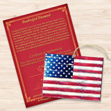 USA Flag Rustic Wooden Ornaments - American Patriotic Decor - 8198911