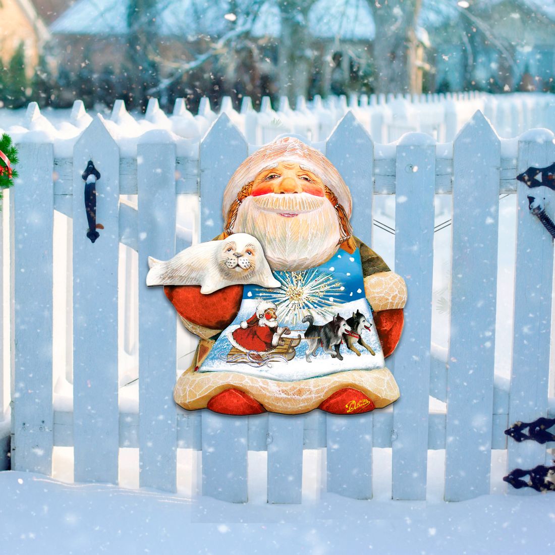 Northern Light Santa Holiday Door Decor by G. DeBrekht - Christmas Decor - 8151844H