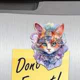 Cats Masks Decorative Wooden Magnets Set of 6 by G. Debrekht - Christmas Decor - 8090033G-S6