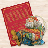 Aviator Santa Christmas Wooden Ornaments by G. DeBrekht - Christmas Santa Snowman Decor - 8112030