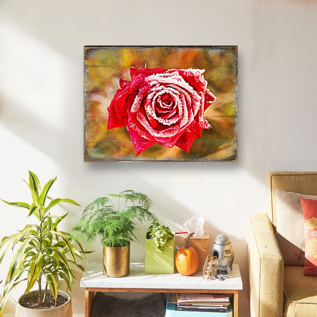 Arte mural de madera Amil Rose Art de Nature Wonders - Decoración infantil para el hogar - 95299B