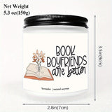 Sweet Book Lover Gift For Bookworm Bestfriend Her Him Gf Bf Girl Boy Women Man Gag Fun Cool Trendy Stuff Birthday Christmas Thanksgiving Anniversary Graduation Idea 2024 Unique Ornament Decor Lavender Scented Candle Small Box