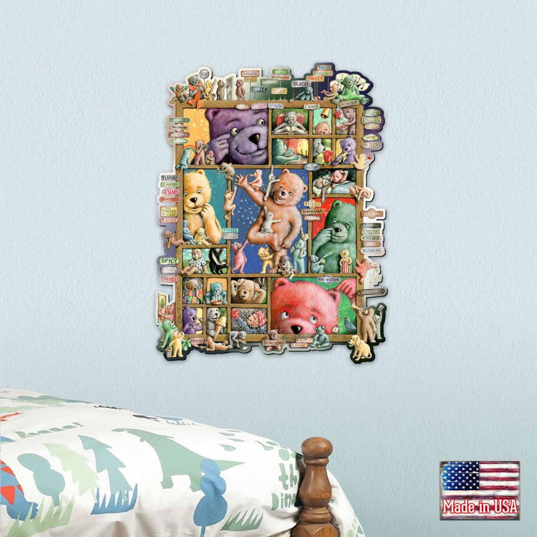 Your Five Senses Whimsical Wall Art by Laura Seeley - Love Family Kids Decor - 8513012-LS