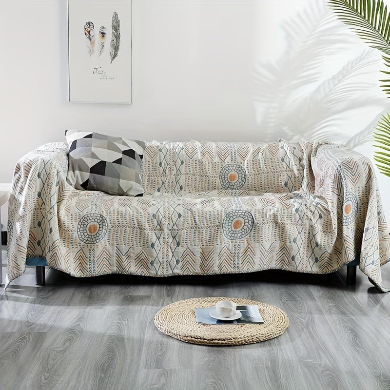Serviette de canapé polyvalente toutes saisons - Réversible, lavable en machine, parfaite pour le camping et les cadeaux