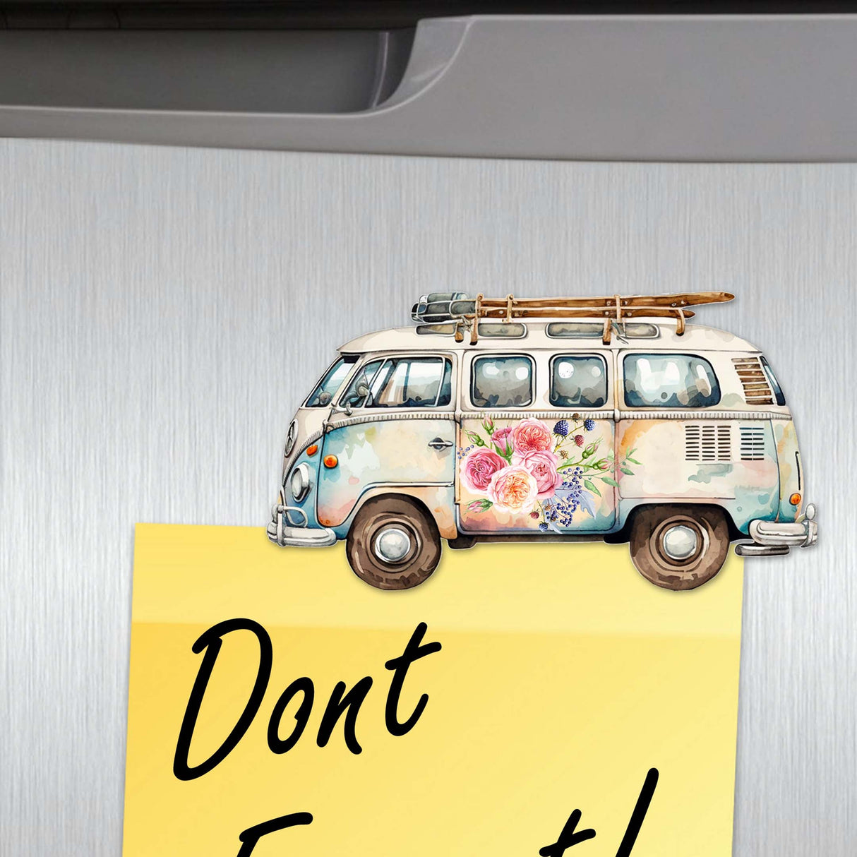 Juego de 6 imanes decorativos de madera Surf Vans de G. Debrekht - Decoración costera - 8090040G-S6