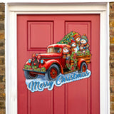 Merry Christmas Snowman Family Truck Door Hanger by G. Debrekht - Christmas Decor - 8652819H