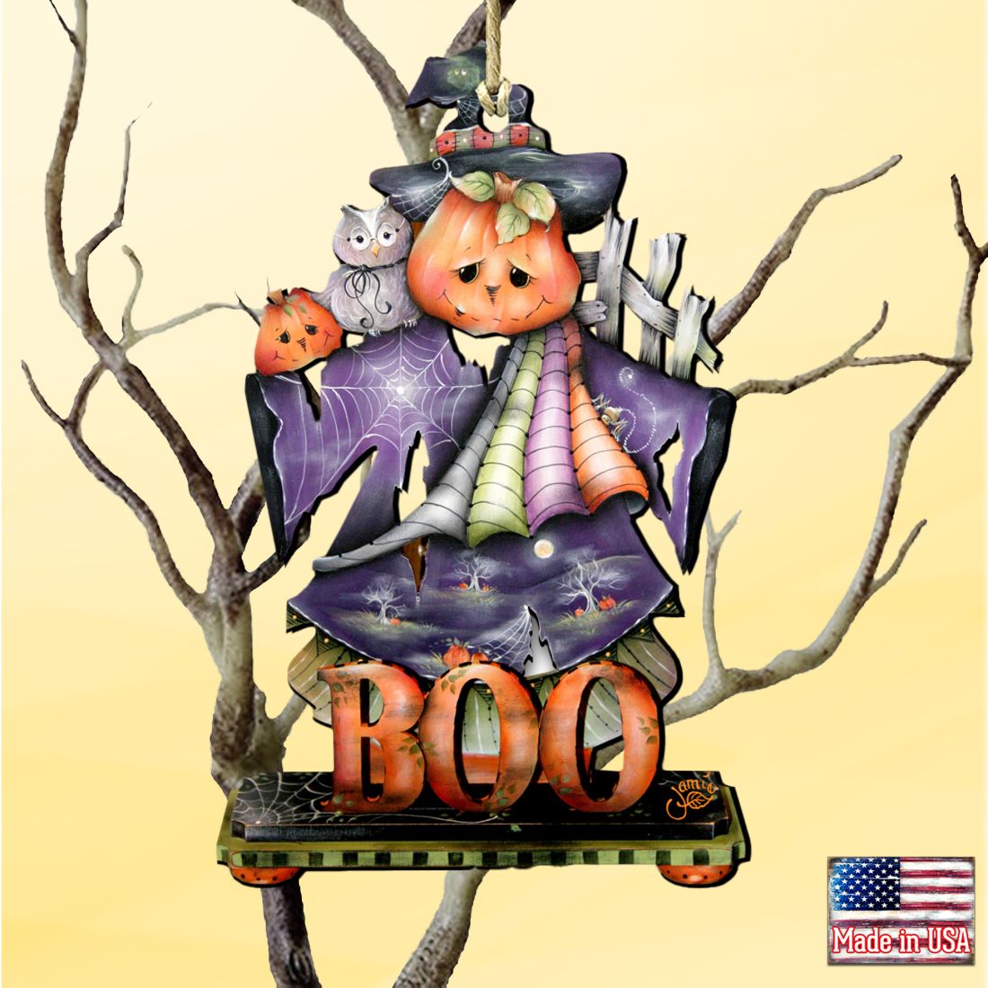 Adornos de madera "This Boos for You" de Jamie Mills-Price - Decoración de Halloween para Acción de Gracias - 8457407