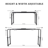Adjustable Laptop Cart Mobile Computer Desk Overbed Writing Table with Wheels 02# - Lootquake