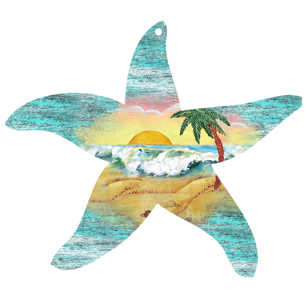 Decoración costera para puertas con estrellas de mar de G. DeBrekht - Decoración costera navideña - 8198531H