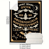 1pc Ouija Spirit Board Design Throw Blanket, Polyester Digital Print, Charming Style, Perfect Birthday Gift, Cozy Nap Blanket