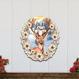 Majestic Forest Deer Holiday Door Decor by G. Debrekht - Christmas Decor - 8611065H