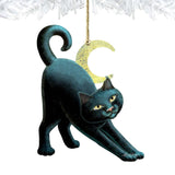 Adornos de madera de gato espeluznante para Halloween de Laura Seeley - Decoración de Halloween para Acción de Gracias - 8512054-LS