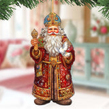 Santa's Dove of Hope Wooden Ornaments by G. Debrekht - Christmas Santa Snowman Decor - 8691416