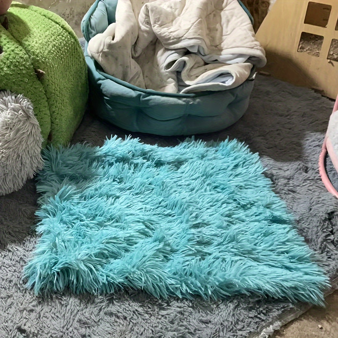 Manta cálida y lujosa para mascotas: Manta de felpa lujosa para gatos y perros. Lavable a máquina. Tapete cálido y cómodo para nidos y sofás en invierno.