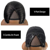 Lace Free Mechanism Yaki Straight Pure Human Wig - Lootquake