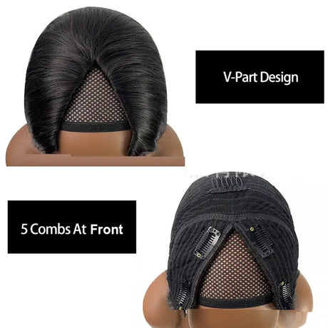 Lace Free Mechanism Yaki Straight Pure Human Wig - Lootquake