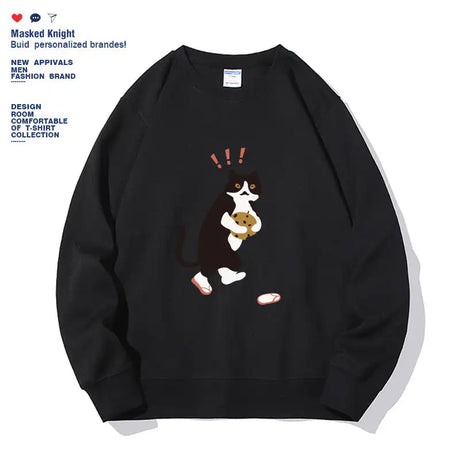 Women's Fashionable Solid Color Printed Long Sleeved Sweatshirt - Lootquake