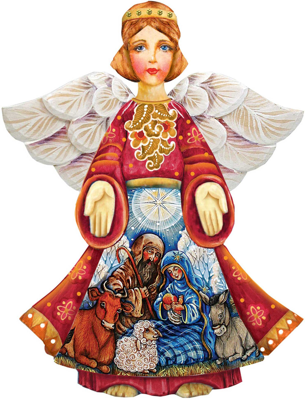 Nativity Christmas Angel Nativity Door Decor by G. DeBrekht - Nativity Holiday Decor - 8152722H