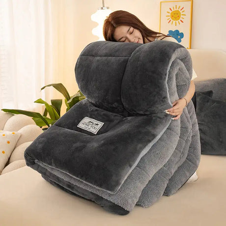 Winter Thermal Coral Fleece Blanket Duvet - Lootquake