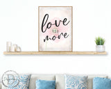Love You More - Bedroom Wall Art - Valentines Gift - Contemporary Decor - Gift for Her - Anniversary Gift - Wall Decor - 310336