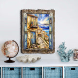 Coastal Town Window View Wall Art by G. DeBrekht Coastal Decor - 8492102W