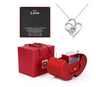 Fashion Jewelry Box Red Apple Christmas Gift Necklace Eternal Rose For Girl Mother's Day Valentine's Day Gifts With Artificial Flower Rose Flower Jewelry Box - Lootquake
